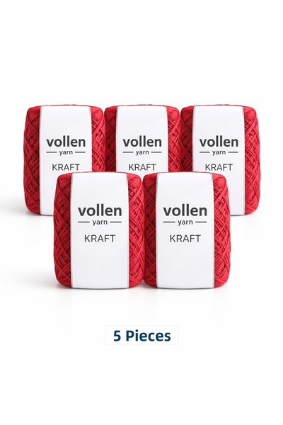 vollen yarn Paper String 5 Pack 100Gr, Natural Paper Raffia, Macrame Bag Weav...