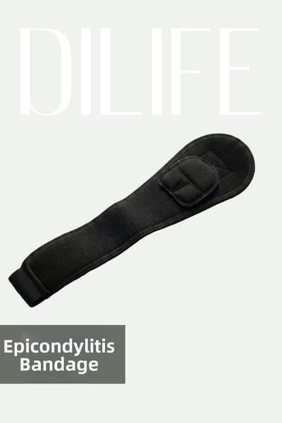 DILIFE دعامة الكوع المدعومة بالسيليكون، دعامة الكوع للاعبي التنس، ضمادة لدعم ...
