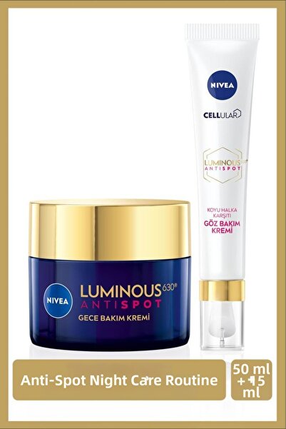 NIVEA كريم توبلو الفعال المضاد للعيوب والحلقات Luminous630 50 مل و15 مل SPF50+