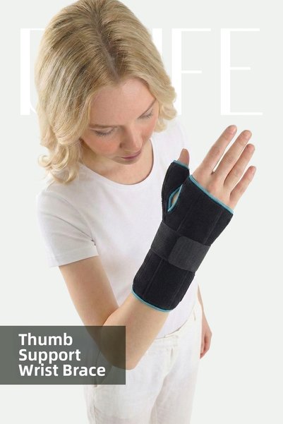 DILIFE Hand Wrist Splint with Thumb Support Steel Thumb Support Adjustable Size Right & Left Compatible