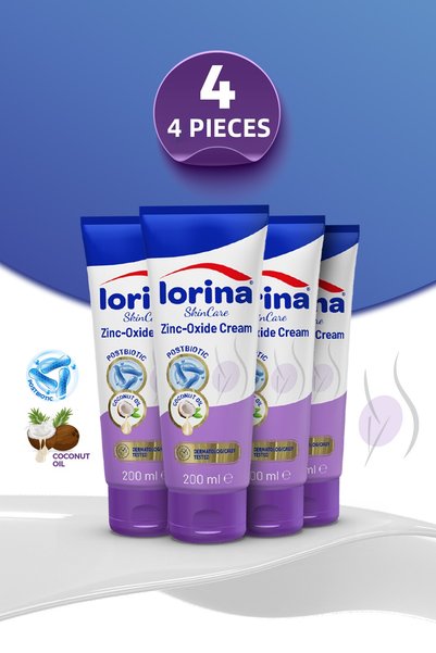 LORİNA Skin Care Zinc Oxide Barrier Cream 200 ml 4 Pieces