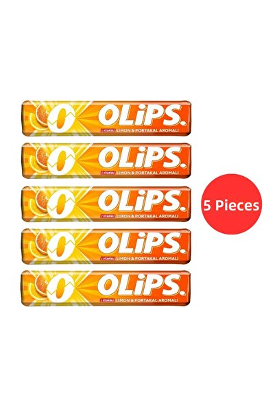 Olipes Olips Lemon Orange Flavored Bonbon Confectionery 28 g (5 Pcs)