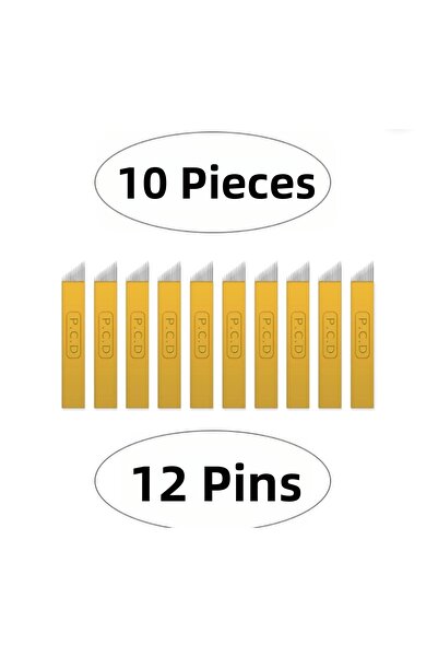 BTX MICROBLADING Tcy Microblading P.C.D / 12 Pin / 10 Pcs Permanent Makeup an...