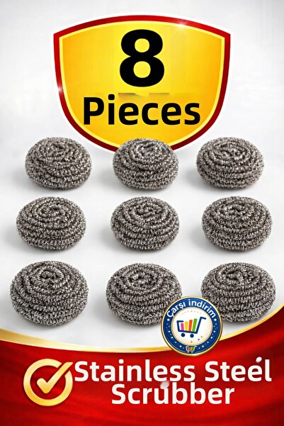 nistabolje 8 قطع من أسلاك تنظيف الأطباق، عملية وسهلة التنظيف، أسلاك تنظيف اقت...