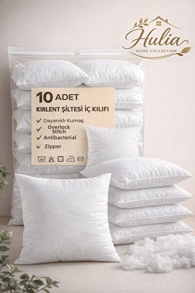 Altıntaş soft 10 Pieces Zippered Throw Pillow Inner Cushion Cover Lining Cove...
