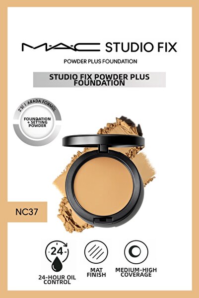 M.A.C بودرة أساس موحدة لون البشرة تدوم 24 ساعة للتحكم في الزيوت وتوفر ملمسًا ...