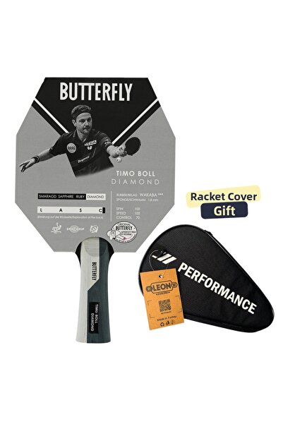 BUTTERFLY Timo Boll Diamond Table Tennis Racket Ittf Approved - with Racket C...