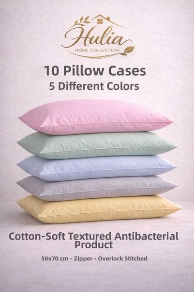 Altıntaş soft Pillowcase 10 Pieces Cotton 5 Different Colors Soft Texture 50*...