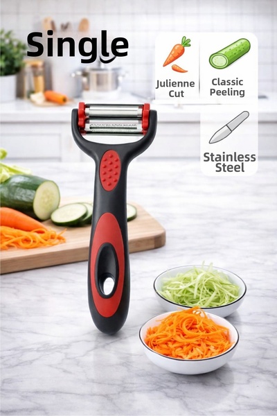 Single 3-in-1 Multifunctional Stainless Steel Blade Peeler - Vegetable Fruit ...