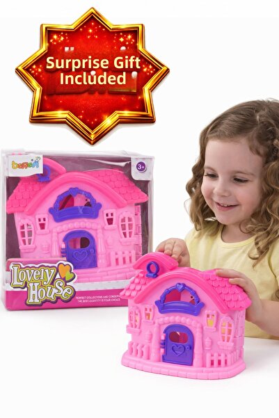 Solemia Lovely House Educational Toy House Pink Mini House Toy Gift for Girls...