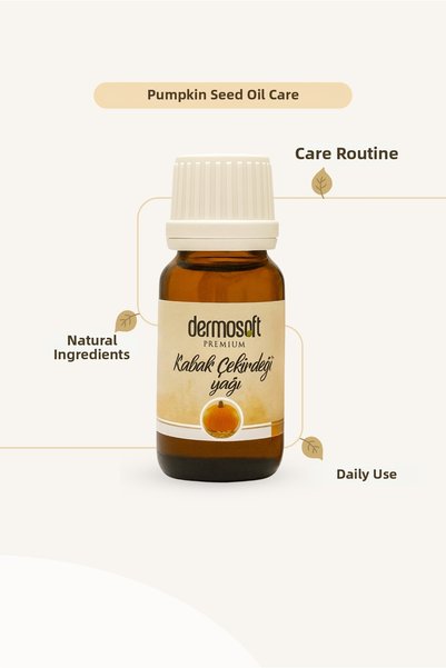 Plus Dermosoft Pumpkin Seed Oil 20 ml – Cold-Pressed Natural Oil for Hair and Skin Care