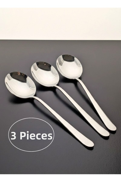 BRE HOME Set of 3 Serving Spoons - 18/10 Stainless Steel – Salad Presentation...