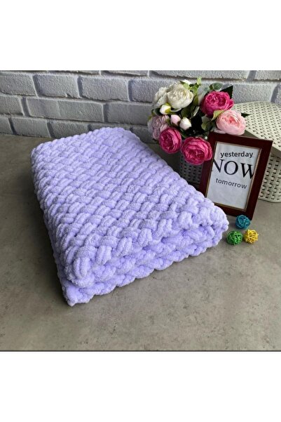 ARTTMACRAME Puffy Baby Blanket Lavender