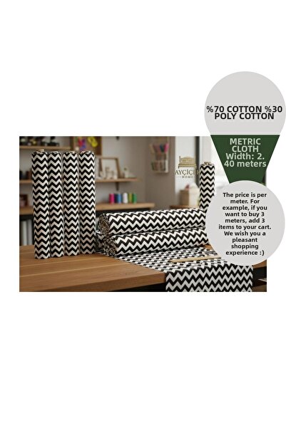 ayçiçek home 1 Meter 46 Thread Akfi̇l Fabric 2.40 Width Bedding Fabric Metera...