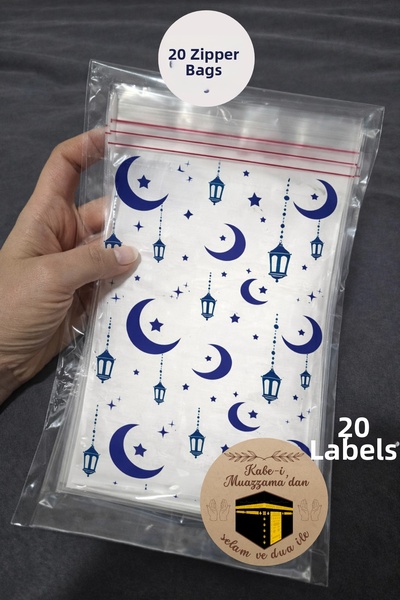 İnci Fix Set (Kabe Label+Opp Bag) Labeled Date Palm Bag Candy Turkish Delight...