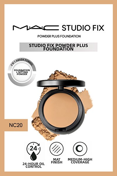 M.A.C Skin Tone Equalizer 24 Hour Oil Control Silky Nc20 Fixing Powder Founda...