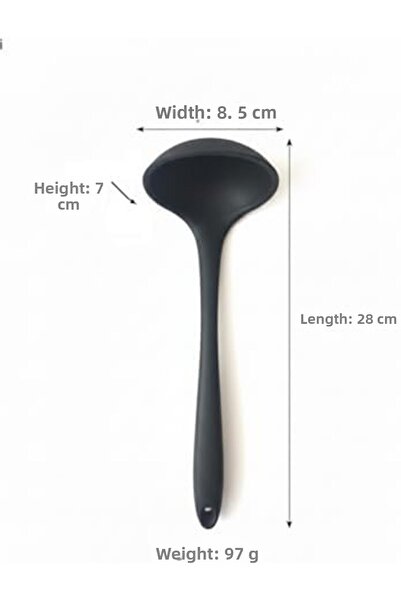 Yıldızan Msa Shop Silicone Ladle – for Kitchen Use, Heat Resistant, Non-Scrat...