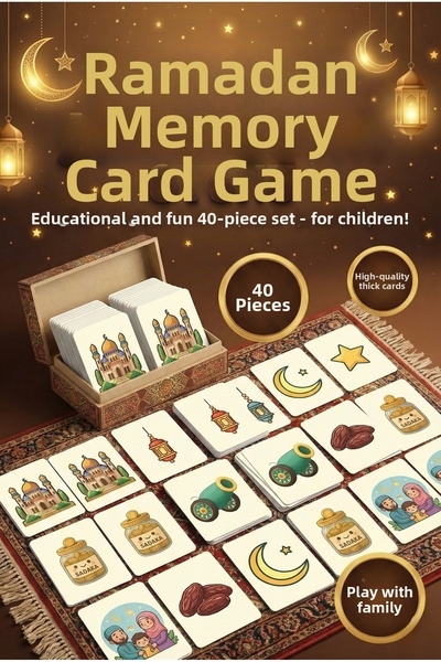FESTİLO Ramadan Themed Matching Game Cards Memory-Enhancing Ramadan Activity ...