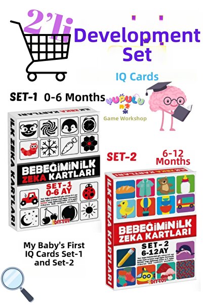 Diytoy My Baby's First Intelligence Cards Set-1 / 0-6 Months and Set-2 / 6-12...
