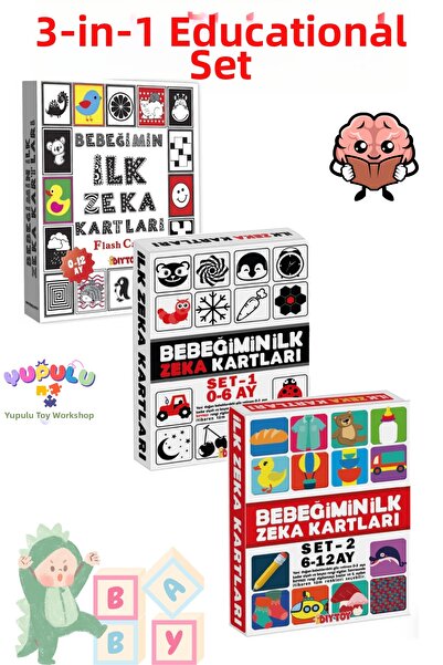 Diytoy First Intelligence Cards 0-12 Months & My Baby's First Intelligence Ca...