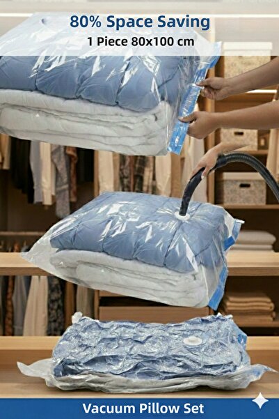 Vakum Hurcu (قطعة واحدة) مقاس كبير 80 سم × 100 سم - كيس فاكيوم - كيس فاكيوم