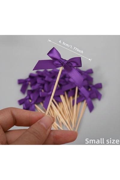 Massaltay 20 de bucăți de decorațiuni pentru tort cu funde din panglică – Pan...