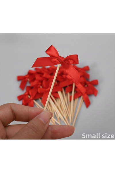 Massaltay 20 de bucăți de decorațiuni pentru tort cu funde din panglică – Pan...