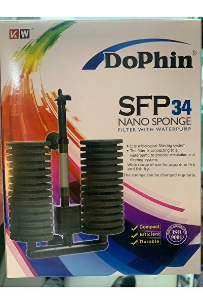 Antikapetshop Dophin Sfp34 - فلتر أنبوبي كهربائي بسيط مع مصاصة شفط، إسفنجة نانو