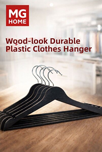 VENON 6 Pieces 👗 Wooden Look 👗   A Quality Plastic 👗   Clothes Hanger 👗  ...