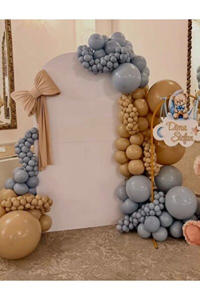 Çemrek Süs Parti Desert Sand Storm Blue Balloon Chain Set 100 Pieces