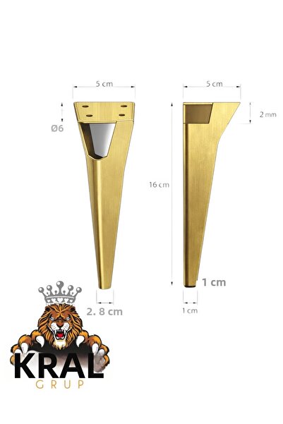 KRAL GRUP HIRDAVAT Железни крака за мебели, 16 см, диван, масичка за кафе, шк...