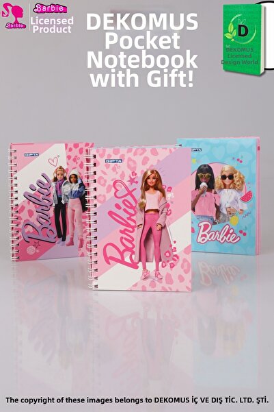 Barbie Νέα σεζόν - Σημειωματάριο / Σημειωματάριο με άδεια Barbie Spirally A6