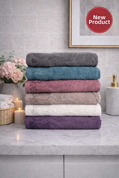 Mela Home لونا 50*90 سم طقم مناشف لليدين والوجه 6 قطع - هدية - هدية زفاف - لل...