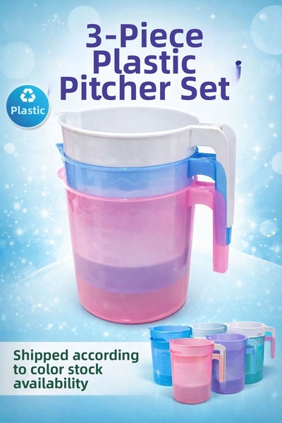 VENON 3 Pieces 💧   Plastic Mug 1500 ml 💧   Interlocking Mug 💧 Toilet Mug w...