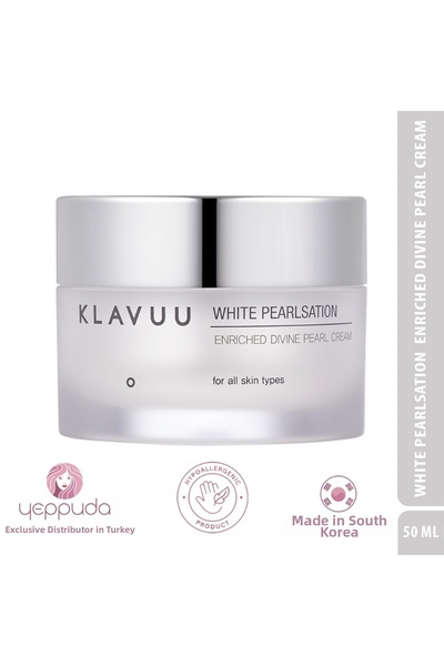 Klavuu كريم مضاد للتجاعيد وتفتيح البشرة بخلاصة اللؤلؤ الكوري، لؤلؤ أبيض غني ب...