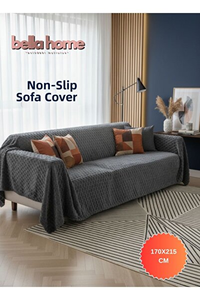 Bella Home Husă de scaun anti-alunecare cu buline |   175x215 cm |   Talpă an...