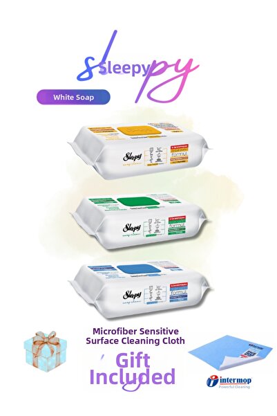 Sleepy Easy Clean White Soap, Bleach, Arabian Soap 3-Pack Sensitive Surface C...