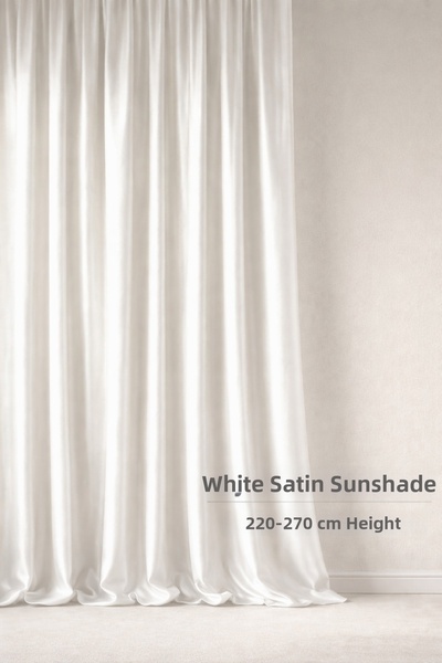 SHY TEKSTİL Luxury 1St Class Custom Made Elegance White Satin Sunshade 220-27...