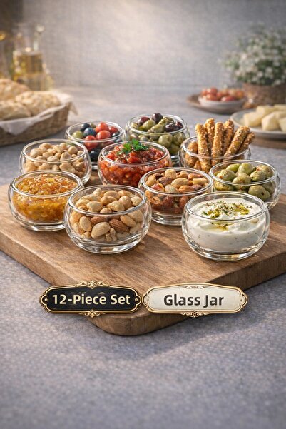 Berdina Home 12-Piece Double-Walled Bowl Mini Set, Turkish Delight Bowl, Sauc...