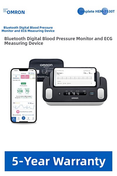 Omron Ecg Smart Sphygmomanometer - Tracking and Scan of Hypertension Hem-7530T-E