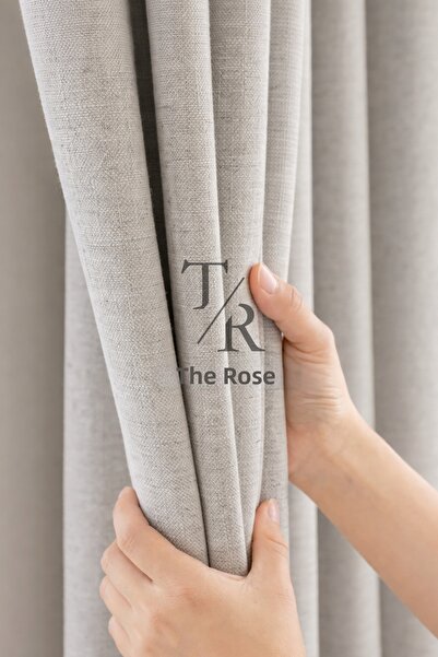 The Rose Light Gray Ultra Linen Background, No Pleats, Extrafoam, Ready to Us...