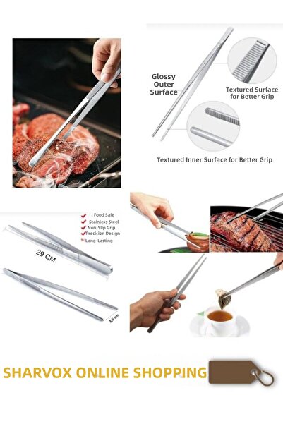 Sharvox ملقط تقديم 29 سم |   متوافق مع المقلاة الهوائية وشواية الباربكيو |   ...