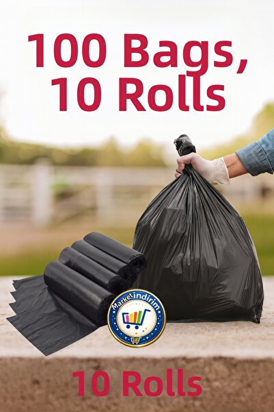 nistabolje 100 قطعة (10 × 10 لفات) أكياس قمامة كبيرة الحجم 75×90 أكياس قمامة ...