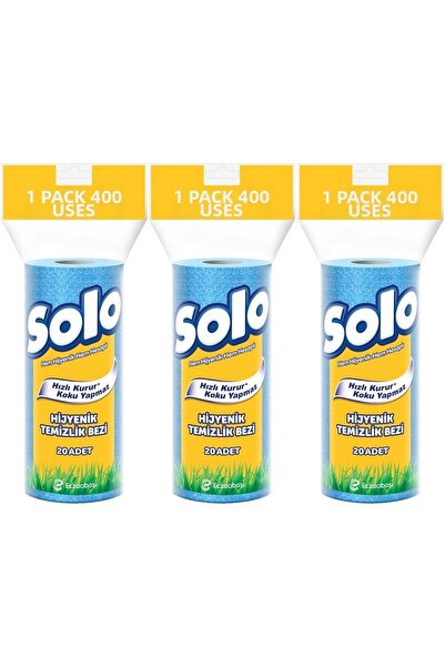 Solo Lavetă igienă de curățare (20 bucăți interioare) (fără parfum și cu usca...