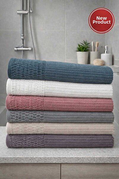 Mela Home Chakra Pattern 50*90 cm Set of 6 Hand and Face Towels - Dowry Set -...