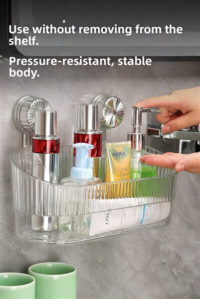 ModernEvAksesuar Vacuum Shampoo Dispenser & Spice Rack with Suction Cups |   ...