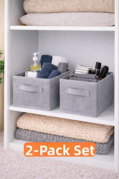 Teksev Ordena 2'Li Cabinet Organizer Foldable Organizer Gray, Shelf Organizer...