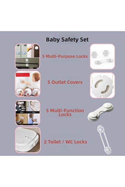 CAN YILDIZ PLASTİK Can Yildiz Plastic Baby Home Safety Safety Set Latched Soc...