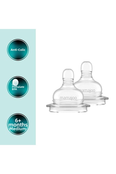 Mamajoo مجموعة حلمات الرضاعة المضادة للمغص للأطفال من عمر 6 أشهر فما فوق |   ...