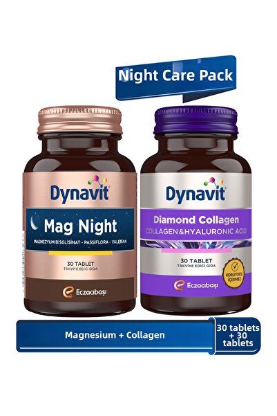 Dynavit ماغ نايت وكولاجين ومركب حمض الهيالورونيك 30×2 قرص - عبوة العناية اللي...